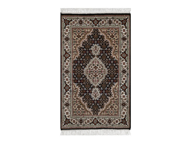 1'11" x 3'1" New Hand Knotted Black Wool Rectangle Oriental Rug - MOA10292715