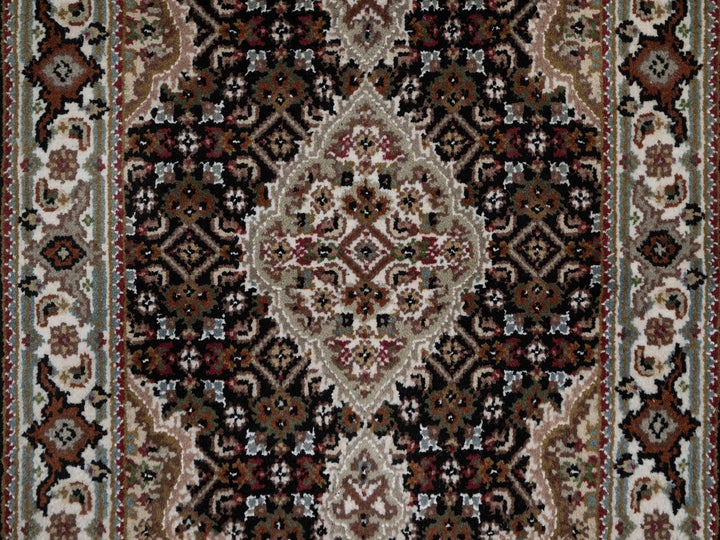 1'11" x 3'0" New Hand Knotted Black Wool Rectangle Oriental Rug - MOA10292717