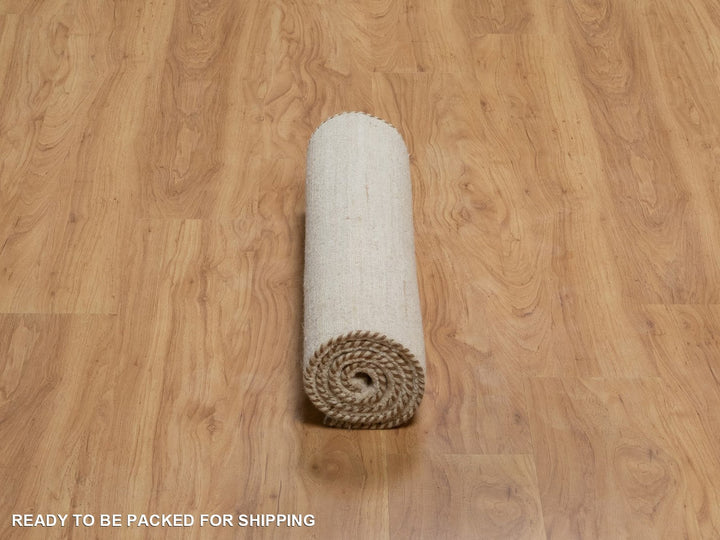 2'3" x 4'5" New Hand Knotted Ivory Wool Rectangle Oriental Rug - MOA10292722