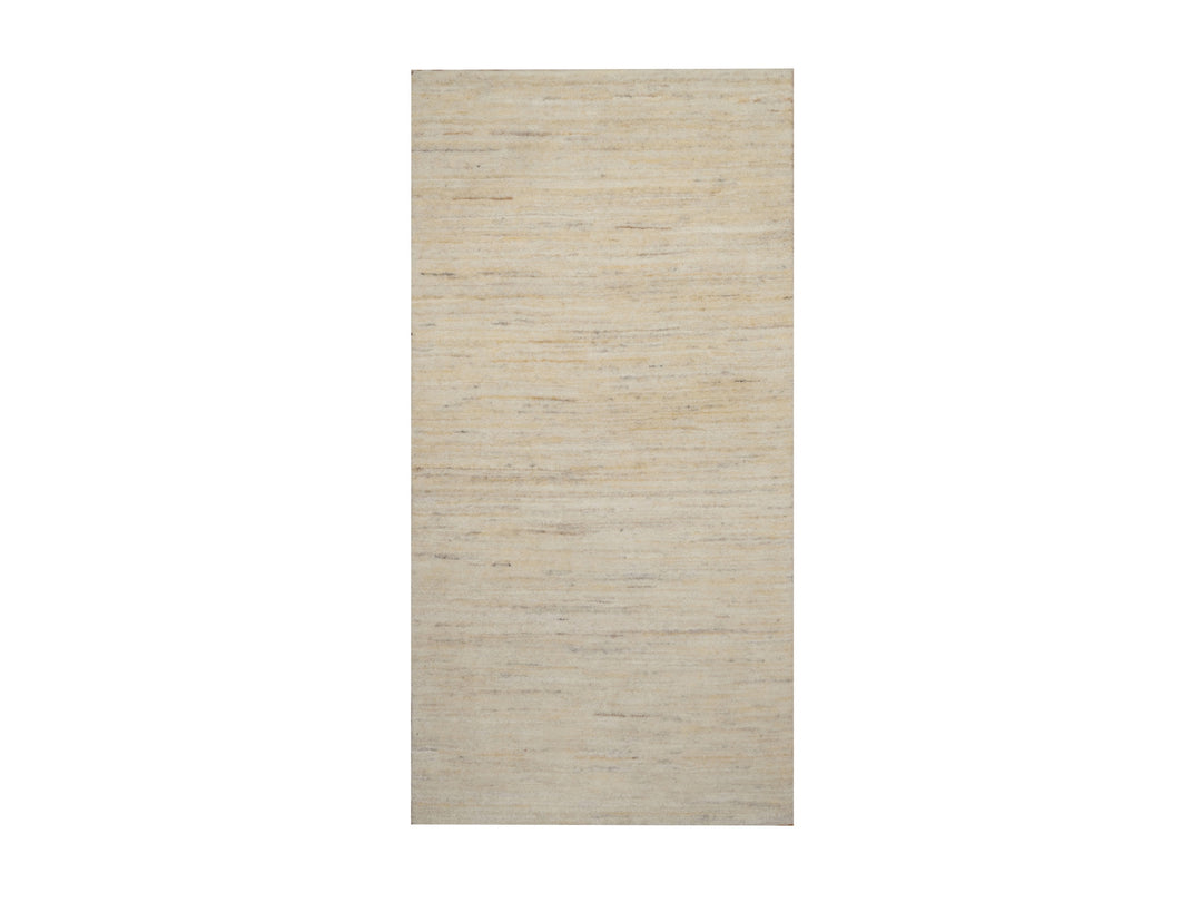 2'3" x 4'5" New Hand Knotted Ivory Wool Rectangle Oriental Rug - MOA10292723