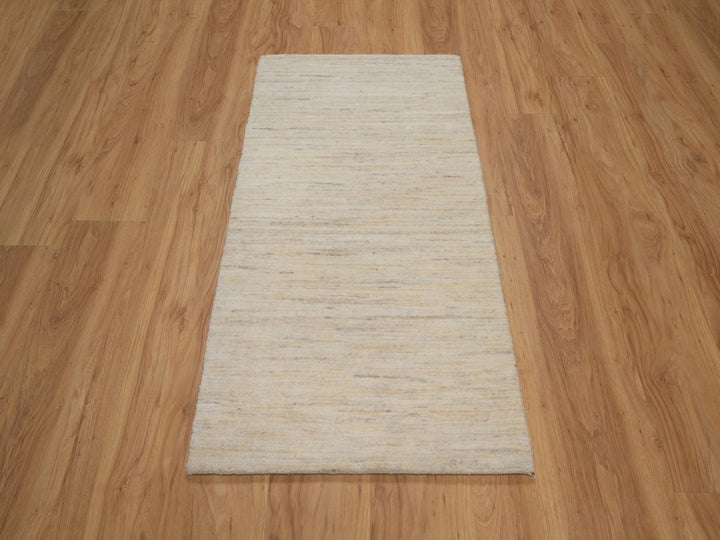 2'3" x 4'5" New Hand Knotted Ivory Wool Rectangle Oriental Rug - MOA10292723