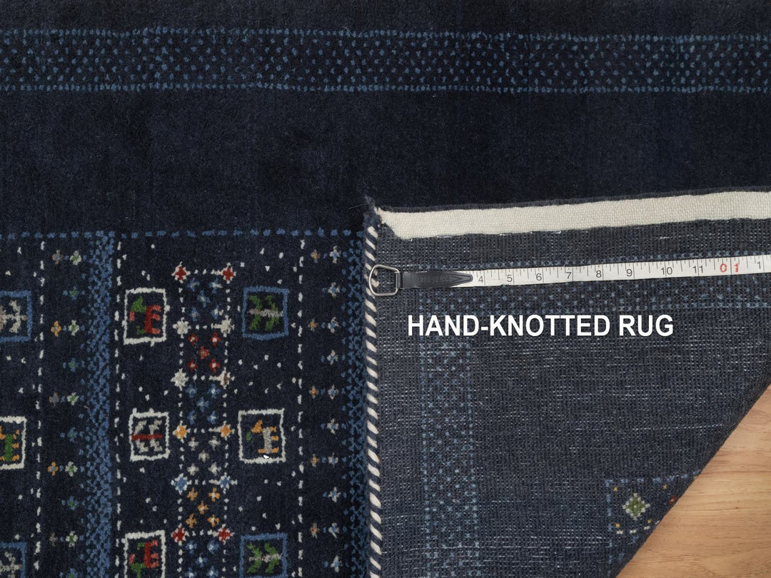 2'3" x 4'4" New Hand Knotted Blue Wool Rectangle Oriental Rug - MOA10292728