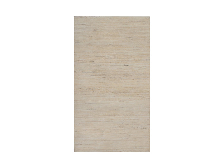 2'11" x 5'2" New Hand Knotted Ivory Wool Rectangle Oriental Rug - MOA10292729