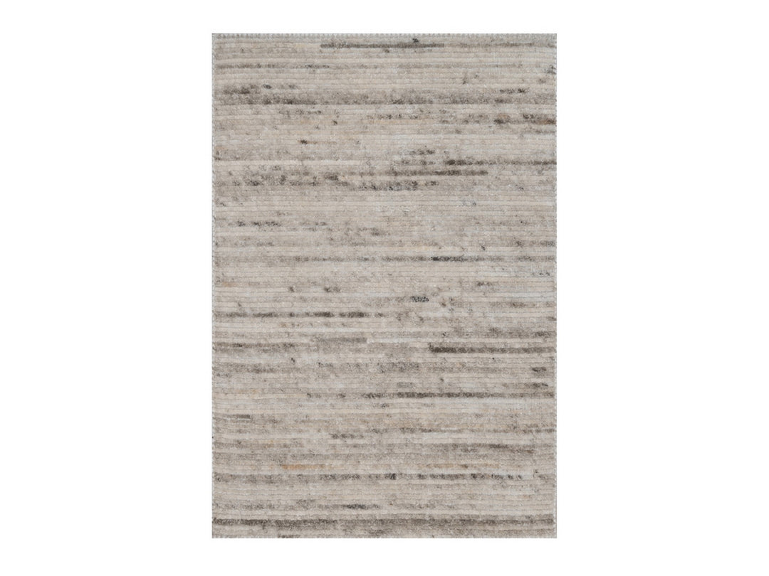 2'0" x 3'0" New Hand Loomed Ivory Polyester Rectangle Oriental Rug - MOA10292733