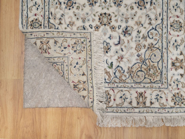 2'7" x 12'2" New Hand Knotted Ivory Wool & Silk Runner Oriental Rug - MOA10292742