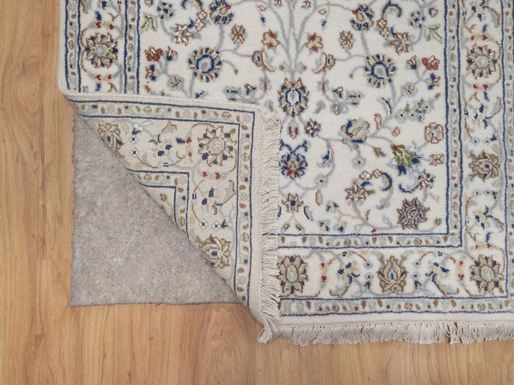 2'9" x 14'5" New Hand Knotted Ivory Wool & Silk Runner Oriental Rug - MOA10292743