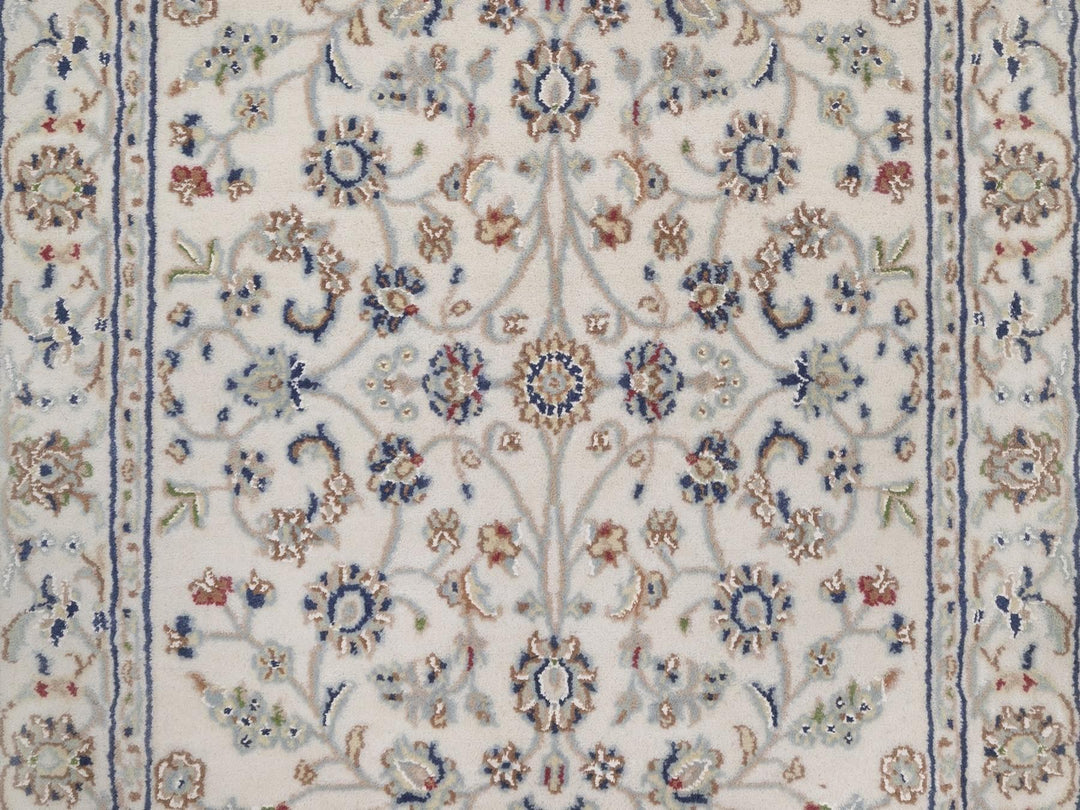2'9" x 14'5" New Hand Knotted Ivory Wool & Silk Runner Oriental Rug - MOA10292743