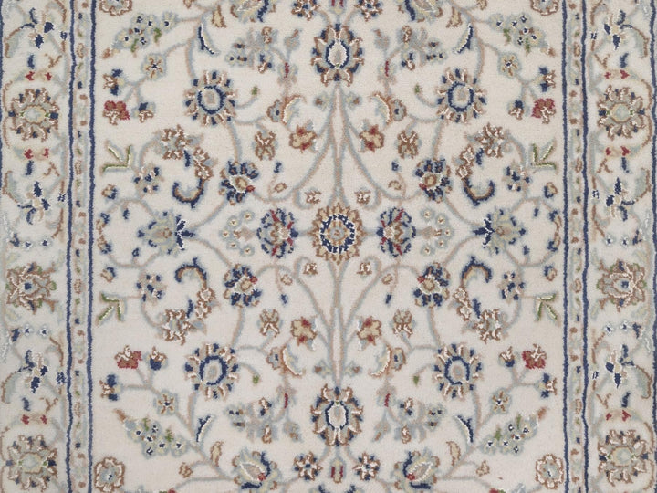 2'9" x 14'5" New Hand Knotted Ivory Wool & Silk Runner Oriental Rug - MOA10292743