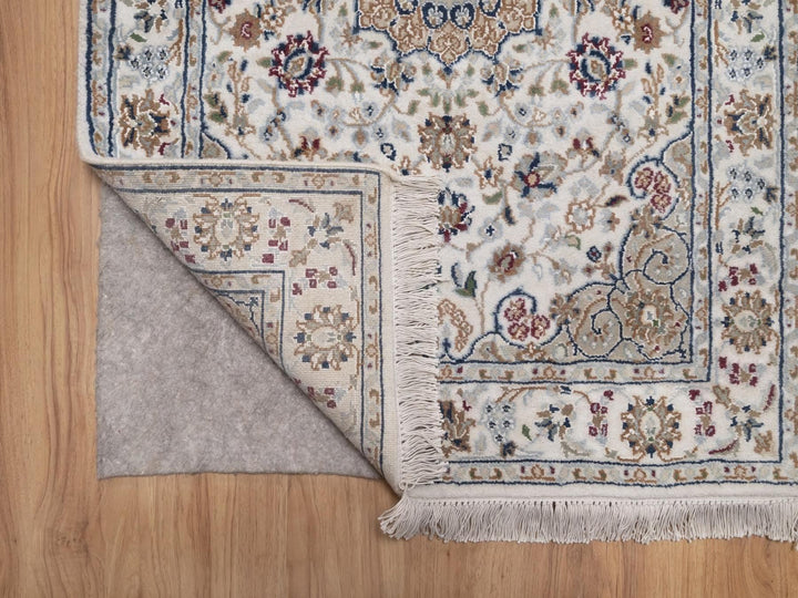 2'7" x 15'11" New Hand Knotted Ivory Wool & Silk Runner Oriental Rug - MOA10292744