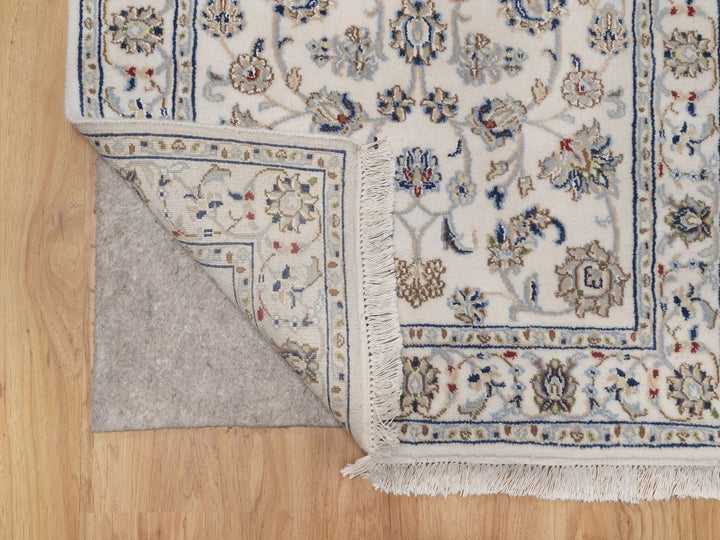 2'8" x 12'0" New Hand Knotted Ivory Wool & Silk Runner Oriental Rug - MOA10292746