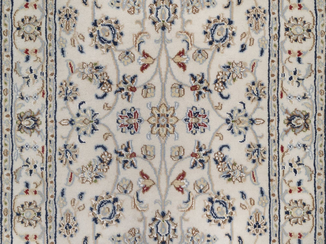 2'8" x 12'0" New Hand Knotted Ivory Wool & Silk Runner Oriental Rug - MOA10292746