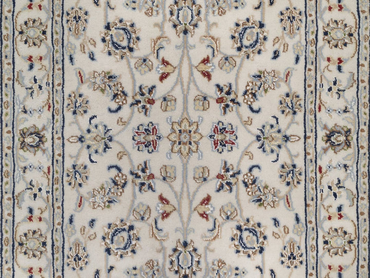 2'8" x 12'0" New Hand Knotted Ivory Wool & Silk Runner Oriental Rug - MOA10292746