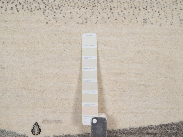 8'8" x 11'10" New Hand Knotted Grey Wool Rectangle Oriental Rug - MOA10292748