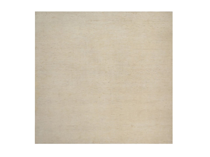 13'3" x 13'3" New Hand Knotted Ivory Wool Square Oriental Rug - MOA10292749