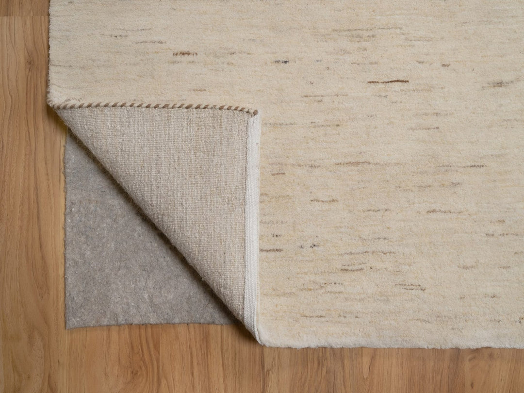 13'3" x 13'3" New Hand Knotted Ivory Wool Square Oriental Rug - MOA10292749