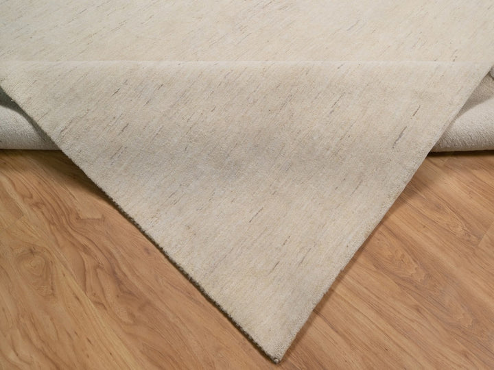 13'3" x 13'3" New Hand Knotted Ivory Wool Square Oriental Rug - MOA10292749