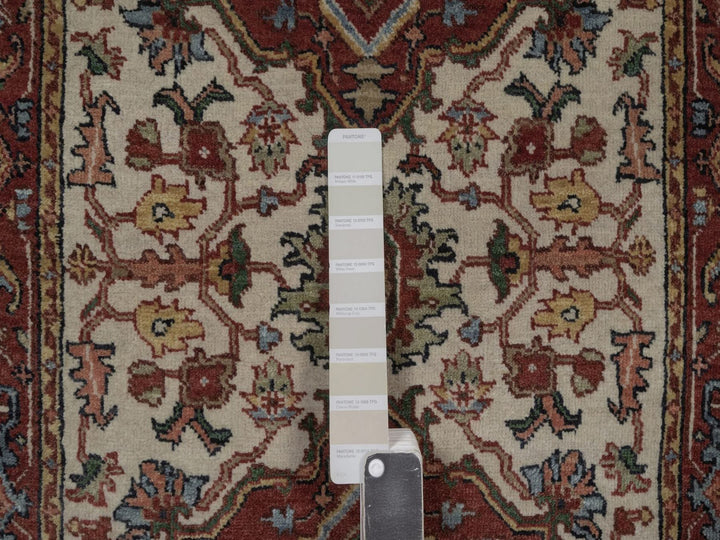 2'6" x 8'0" New Hand Knotted Ivory Wool Runner Oriental Rug - MOA10292767