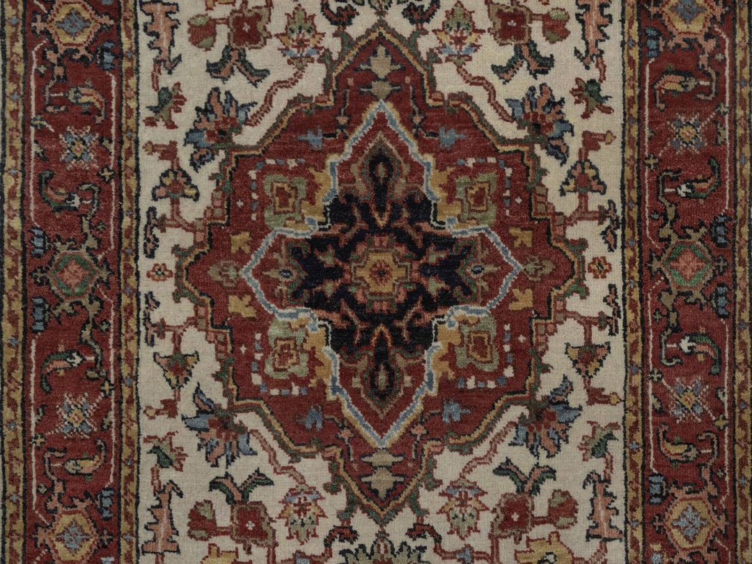2'6" x 8'0" New Hand Knotted Ivory Wool Runner Oriental Rug - MOA10292767