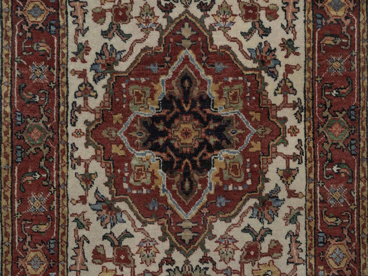 2'6" x 8'0" New Hand Knotted Ivory Wool Runner Oriental Rug - MOA10292767
