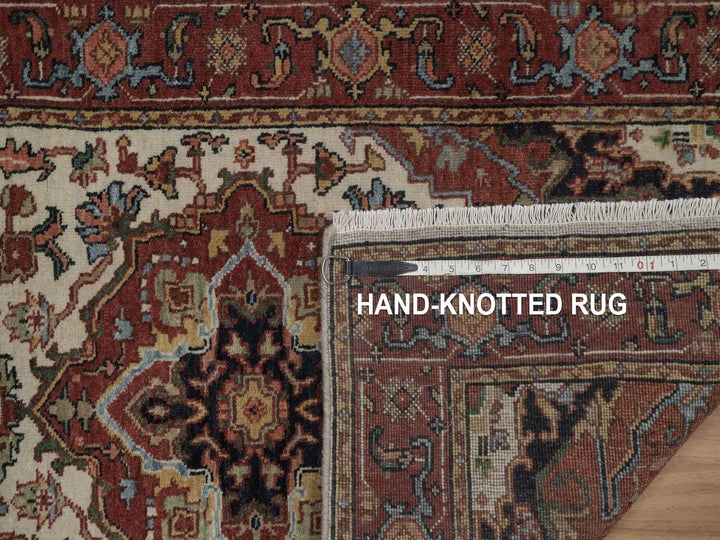 2'6" x 8'0" New Hand Knotted Ivory Wool Runner Oriental Rug - MOA10292767