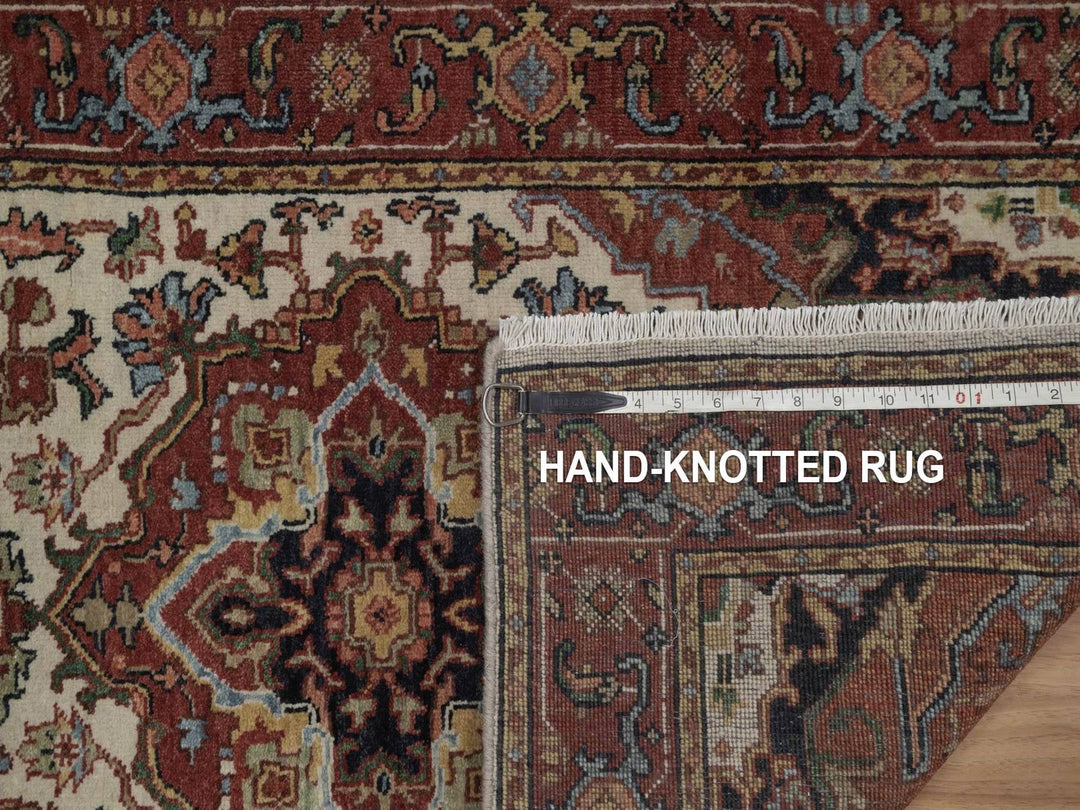 2'6" x 8'0" New Hand Knotted Ivory Wool Runner Oriental Rug - MOA10292768