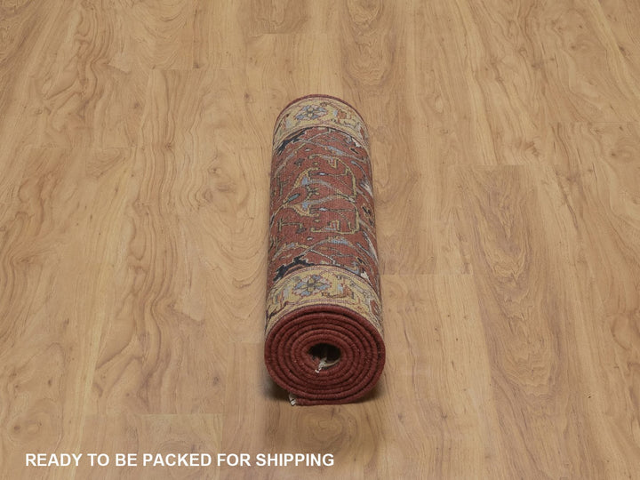 2'5" x 7'11" New Hand Knotted Red Wool Runner Oriental Rug - MOA10292769
