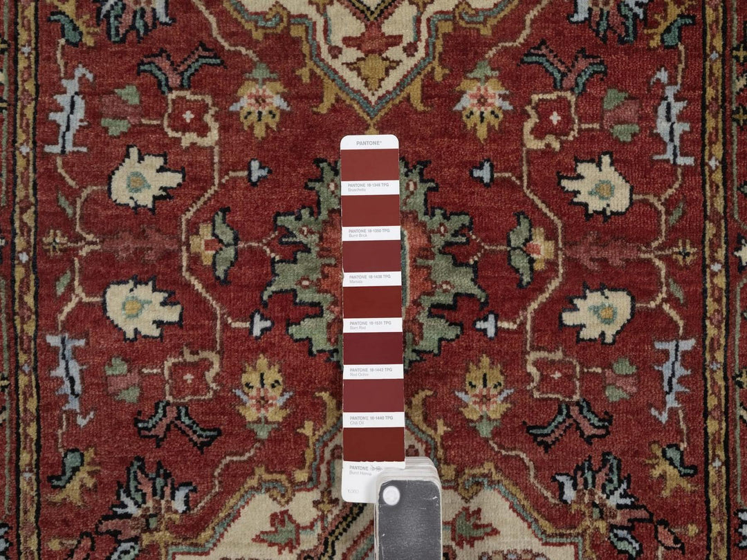 2'6" x 6'3" New Hand Knotted Red Wool Runner Oriental Rug - MOA10292770