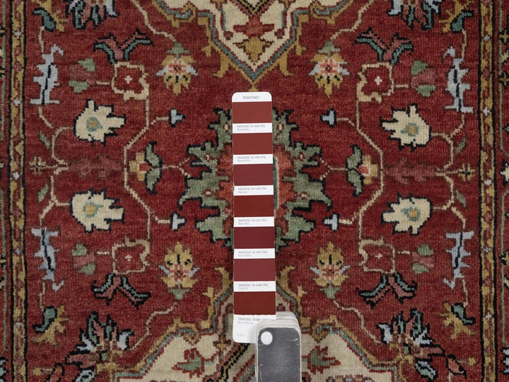 2'6" x 6'3" New Hand Knotted Red Wool Runner Oriental Rug - MOA10292770