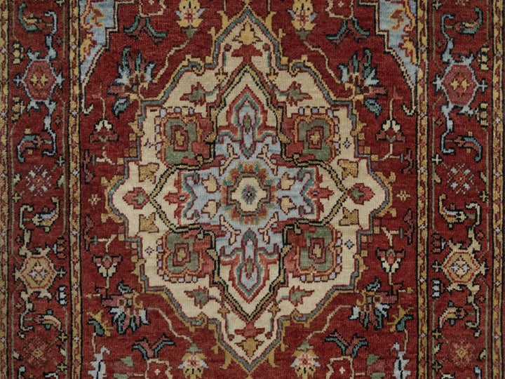 2'7" x 6'3" New Hand Knotted Red Wool Runner Oriental Rug - MOA10292771