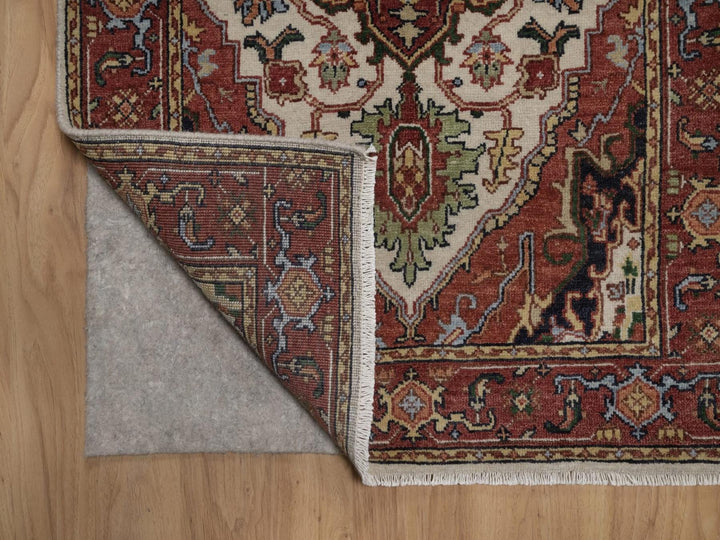 2'6" x 6'2" New Hand Knotted Ivory Wool Runner Oriental Rug - MOA10292773