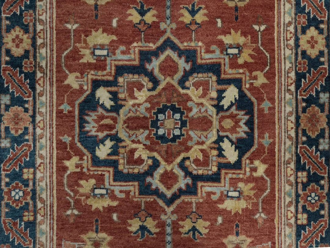 2'7" x 14'0" New Hand Knotted Red Wool Runner Oriental Rug - MOA10292774