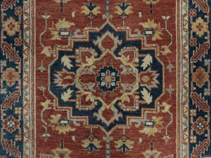 2'7" x 14'0" New Hand Knotted Red Wool Runner Oriental Rug - MOA10292774