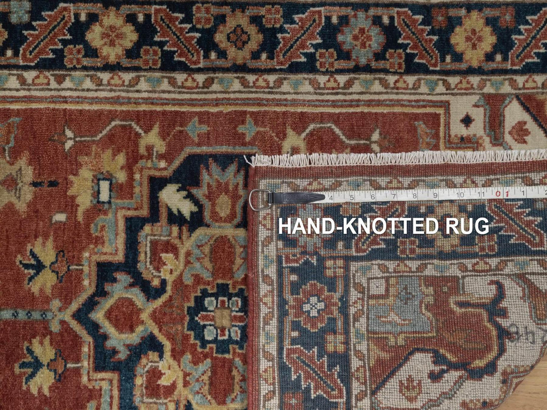 2'7" x 14'0" New Hand Knotted Red Wool Runner Oriental Rug - MOA10292774