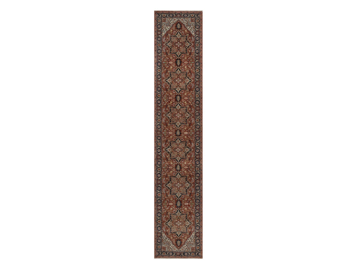2'8" x 13'10" New Hand Knotted Red Wool Runner Oriental Rug - MOA10292775