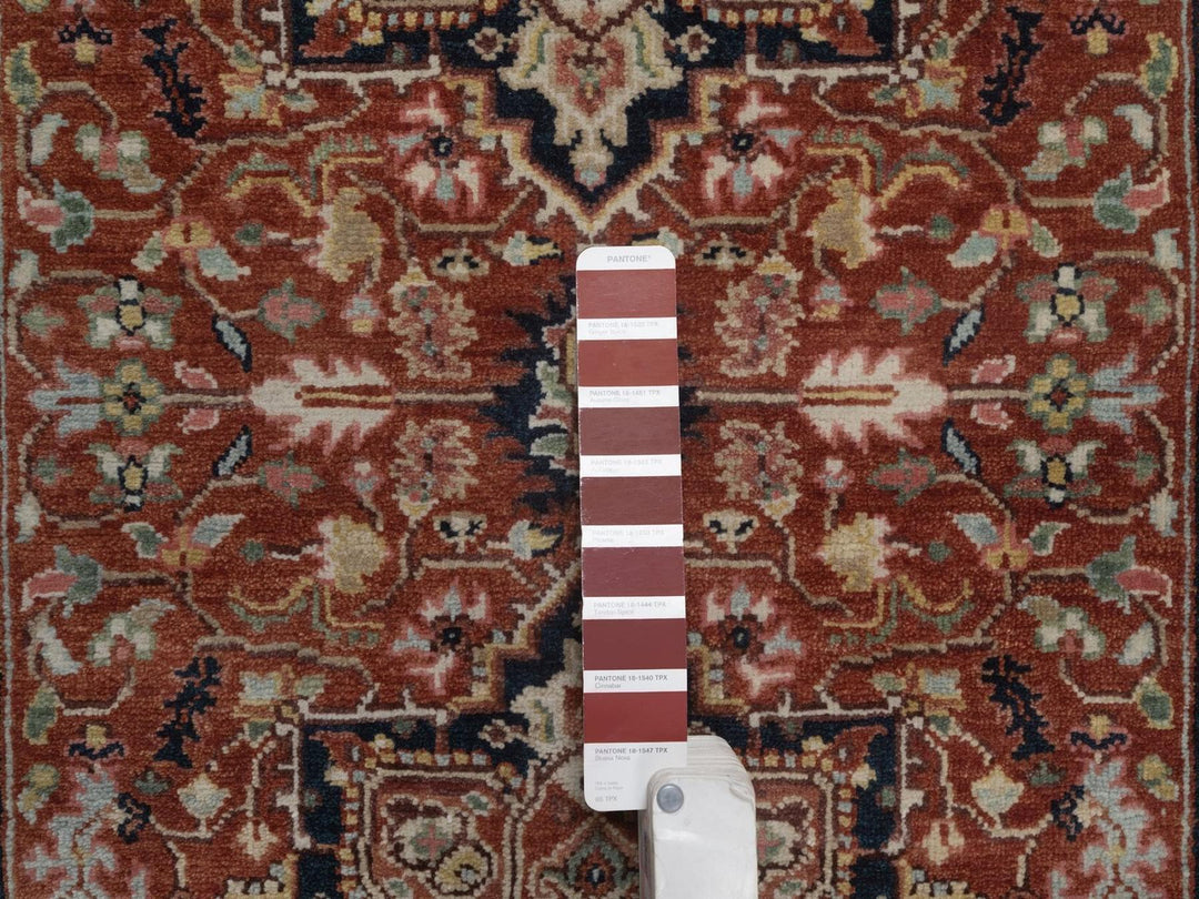 2'8" x 13'10" New Hand Knotted Red Wool Runner Oriental Rug - MOA10292775