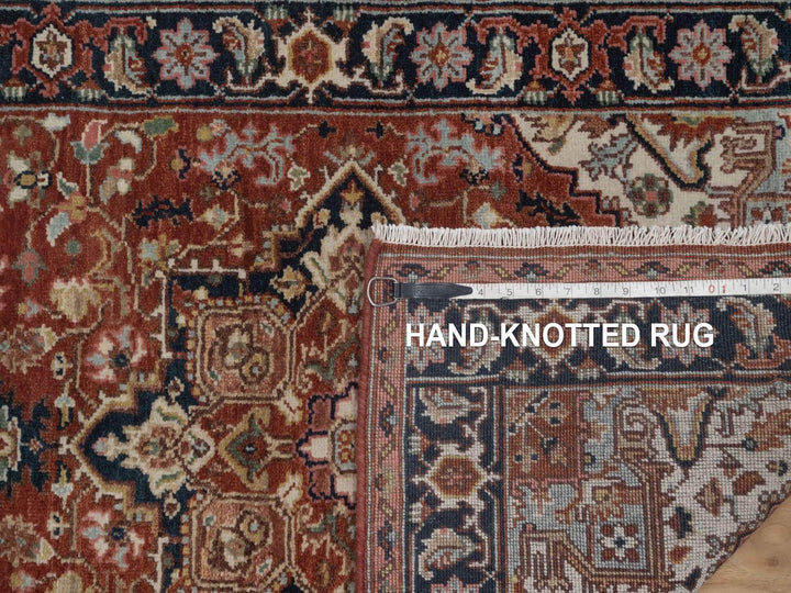 2'8" x 13'10" New Hand Knotted Red Wool Runner Oriental Rug - MOA10292775