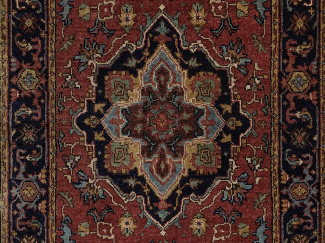 2'6" x 10'2" New Hand Knotted Red Wool Runner Oriental Rug - MOA10292776
