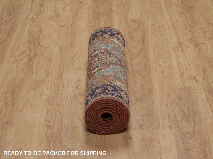 2'6" x 10'2" New Hand Knotted Red Wool Runner Oriental Rug - MOA10292776