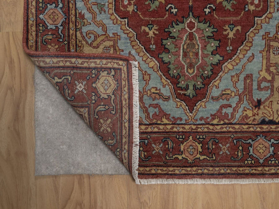 3'1" x 5'1" New Hand Knotted Red Wool Rectangle Oriental Rug - MOA10292777