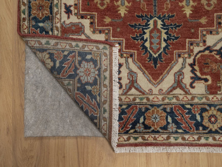 3'1" x 5'2" New Hand Knotted Red Wool Rectangle Oriental Rug - MOA10292778