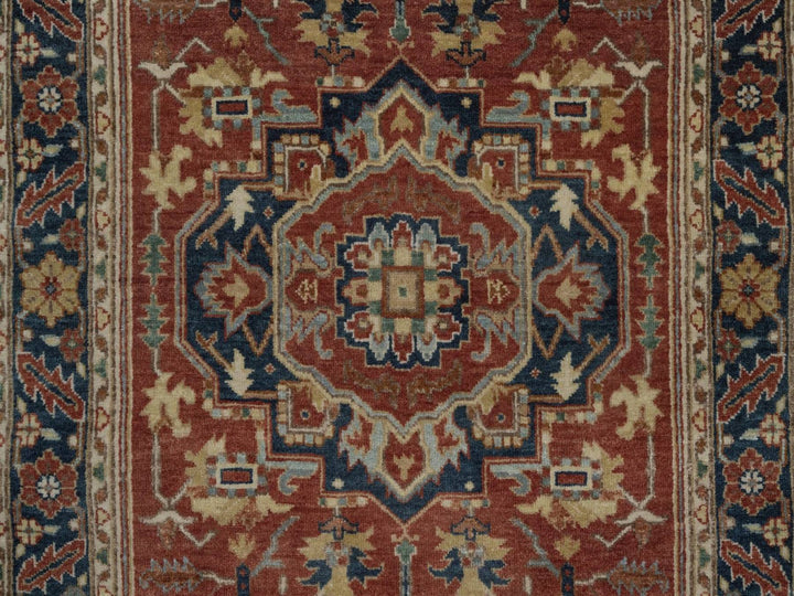 3'1" x 5'2" New Hand Knotted Red Wool Rectangle Oriental Rug - MOA10292778