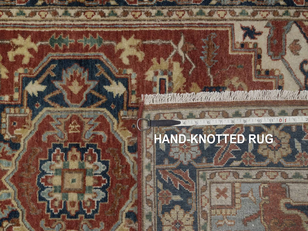 3'1" x 5'2" New Hand Knotted Red Wool Rectangle Oriental Rug - MOA10292778