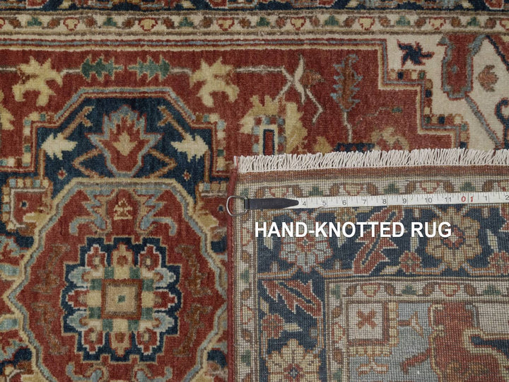 3'1" x 5'2" New Hand Knotted Red Wool Rectangle Oriental Rug - MOA10292778