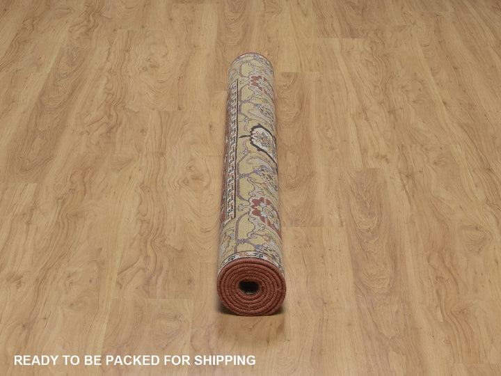 5'0" x 7'0" New Hand Knotted Red Wool Rectangle Oriental Rug - MOA10292779
