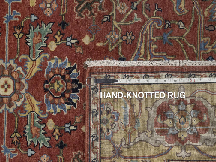 5'0" x 7'0" New Hand Knotted Red Wool Rectangle Oriental Rug - MOA10292779