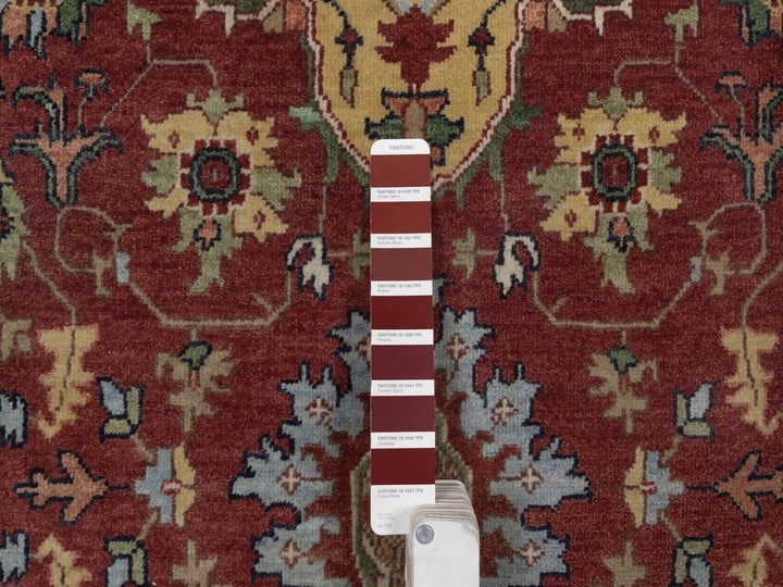 4'0" x 10'3" New Hand Knotted Red Wool Runner Oriental Rug - MOA10292780