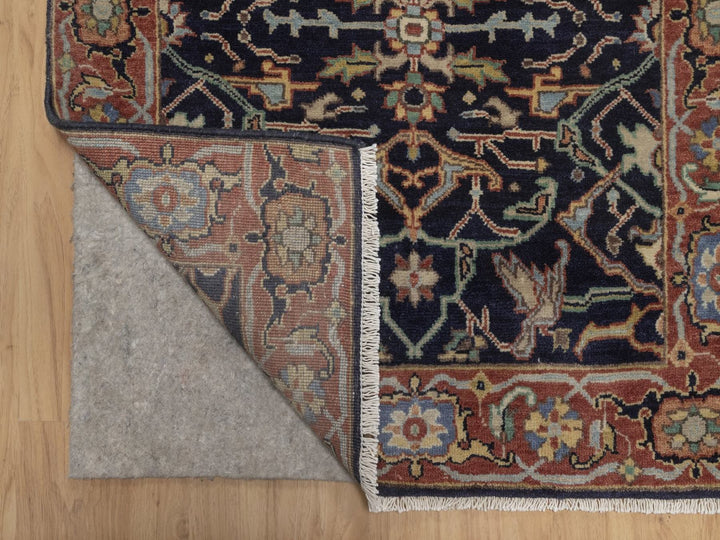 2'7" x 23'8" New Hand Knotted Blue Wool Runner Oriental Rug - MOA10292781