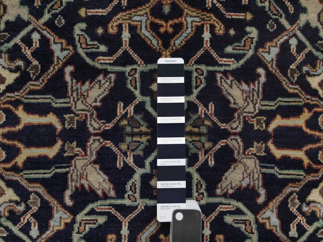 2'7" x 23'8" New Hand Knotted Blue Wool Runner Oriental Rug - MOA10292781