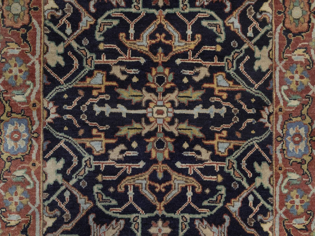2'7" x 23'8" New Hand Knotted Blue Wool Runner Oriental Rug - MOA10292781