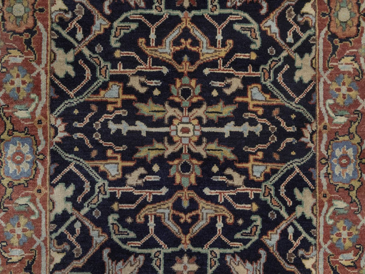 2'7" x 23'8" New Hand Knotted Blue Wool Runner Oriental Rug - MOA10292781